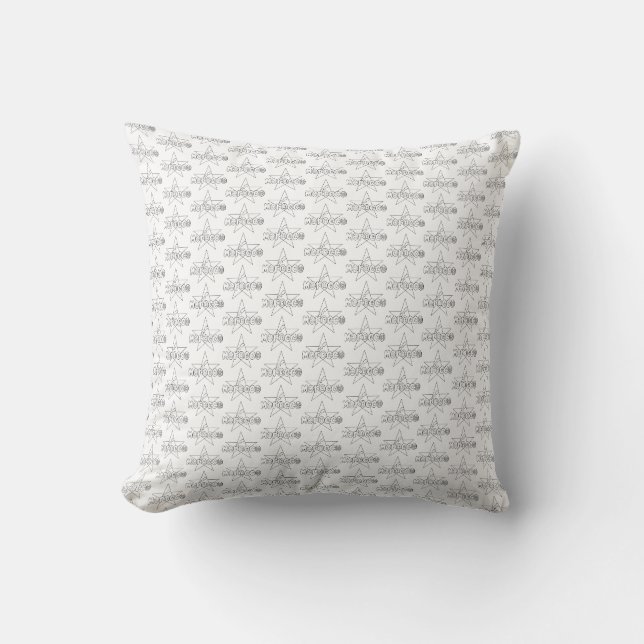 Morocco is crowned traditions, doors of court throw pillow (Front)