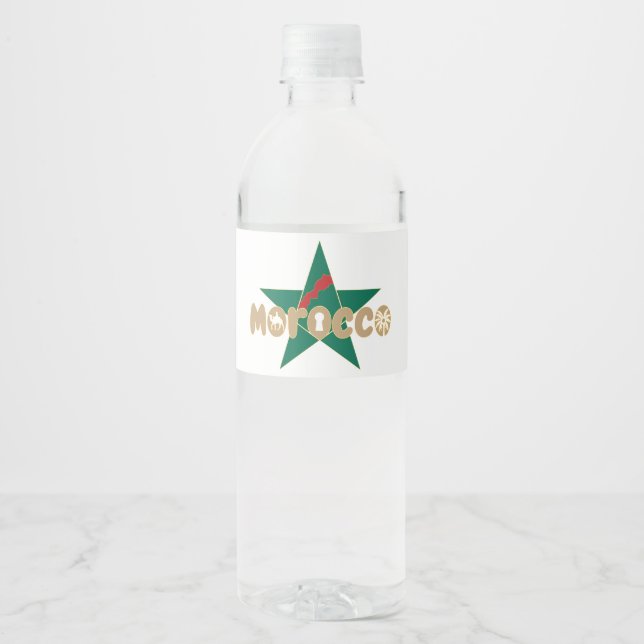Morocco is identity, passed down with pride water bottle label (Front)