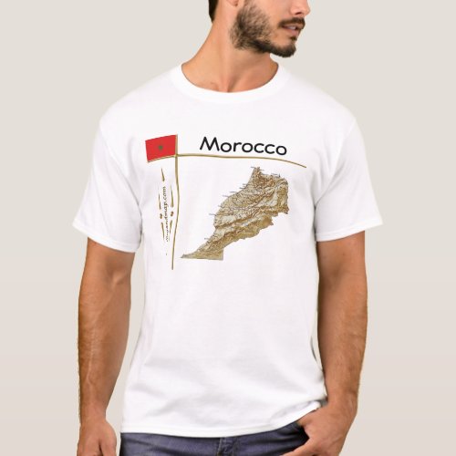 Morocco Map  Flag  Title T_Shirt