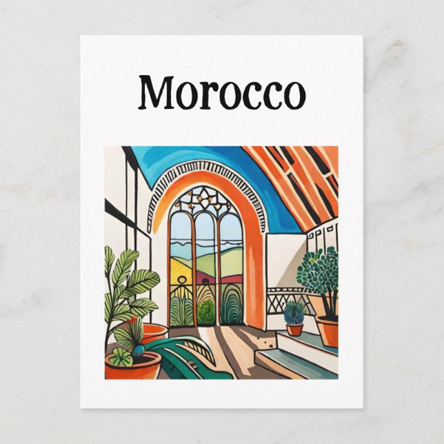 Morocco Marrakech Postcard (Front)