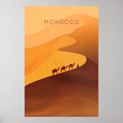 Morocco Minimal Travel Poster