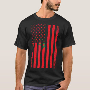 Morocco Moroccan Flag Football Soccer Sports T-Shirt