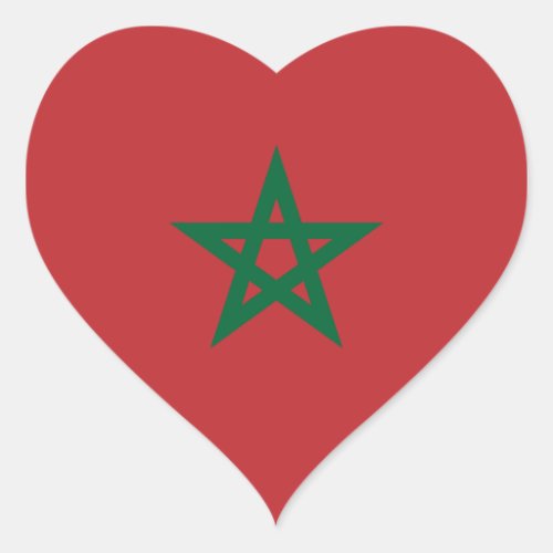 MoroccoMoroccan Flag Heart Sticker