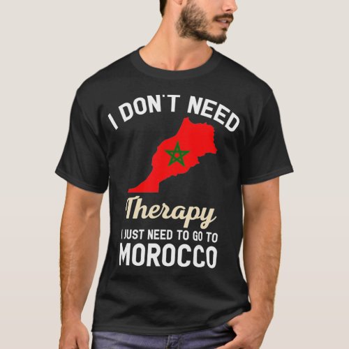 Morocco Moroccan Flag Map Travel Gifts T_Shirt