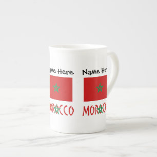 Morocco Moroccan Flag Personalized Bone China Mug