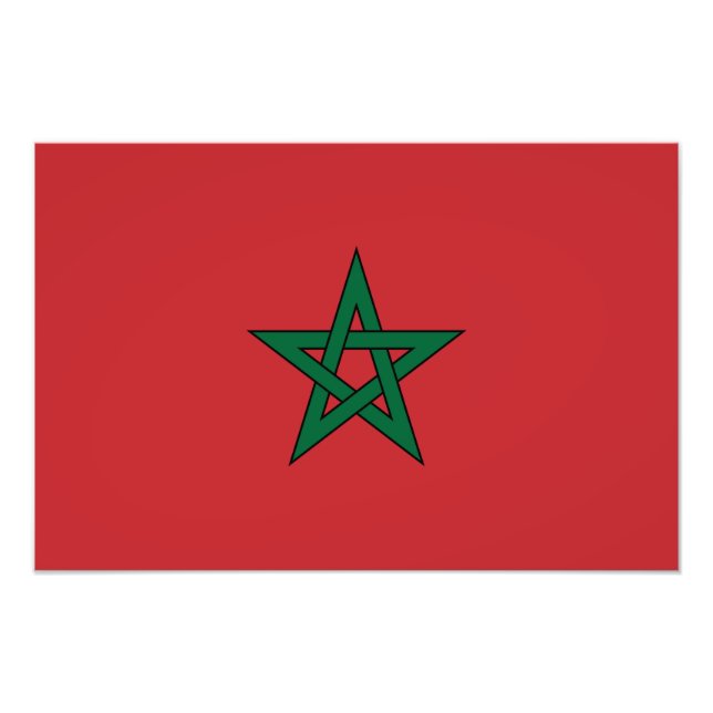 Morocco – Moroccan Flag Photo Print (Front)