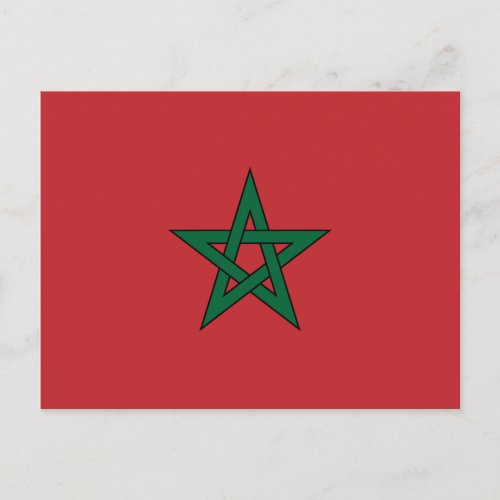 Morocco  Moroccan Flag Postcard