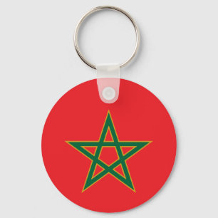 Morocco Moroccan Flag Soccer Football Lover Keychain