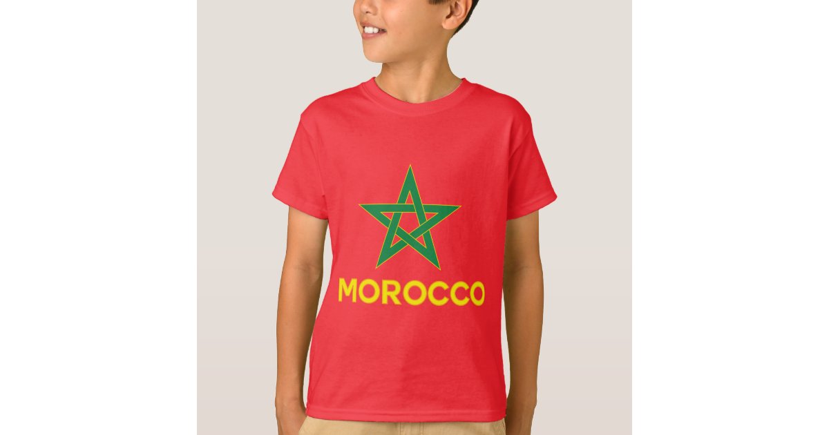 Morocco Soccer Jersey Moroccan Football Shirt Flag Kids T-Shirt