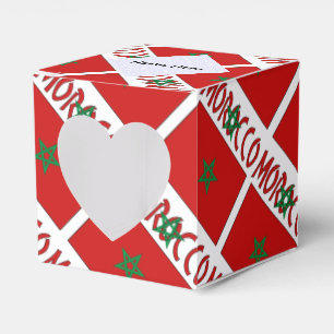 Morocco Moroccan Flag Tiled Personalized  Favor Boxes