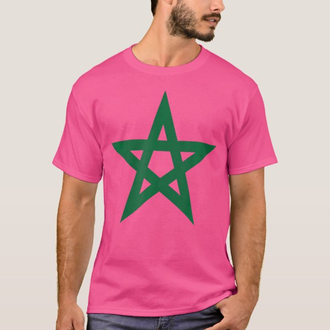 Morocco Moroccan Star Flag Football Jersey T-Shirt (Front)