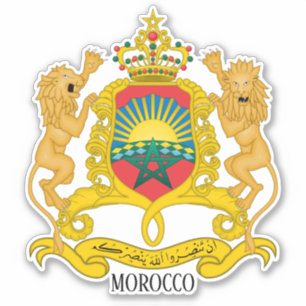 Morocco National Coat Of Arms Patriotic Sticker