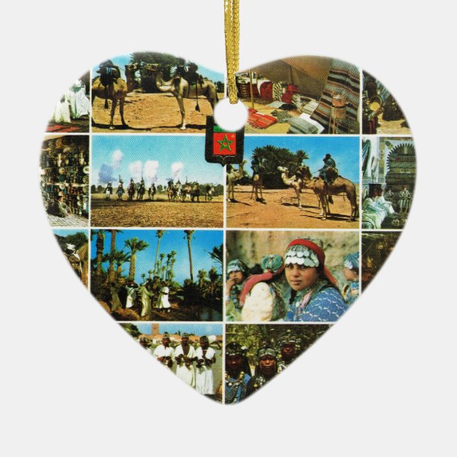 Morocco, North AFrica, Marrakesh multiview Ceramic Ornament (Front)