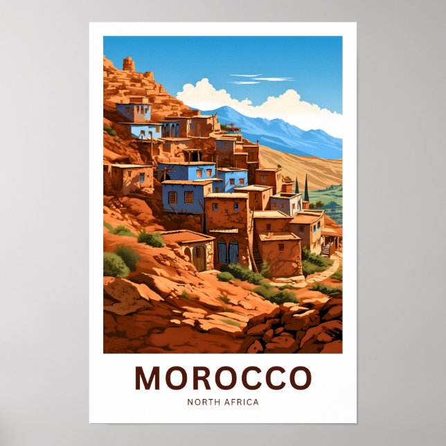 Morocco North Africa Travel Print (Front)
