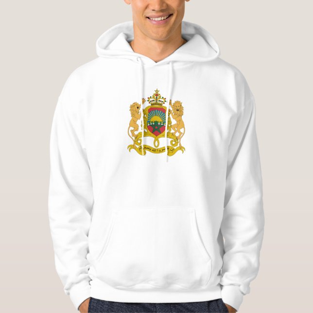 Morocco Official Coat Of Arms Heraldry Symbol Hoodie (Front)
