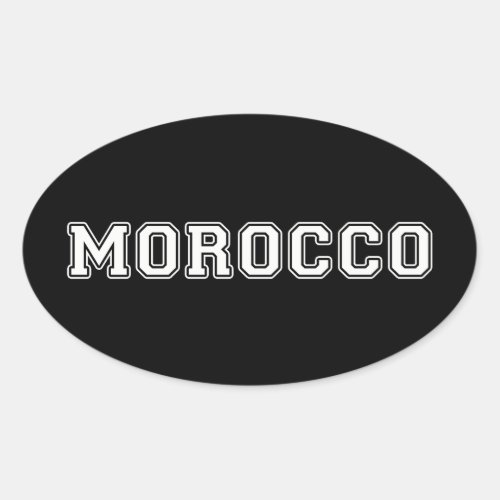 Morocco Oval Sticker