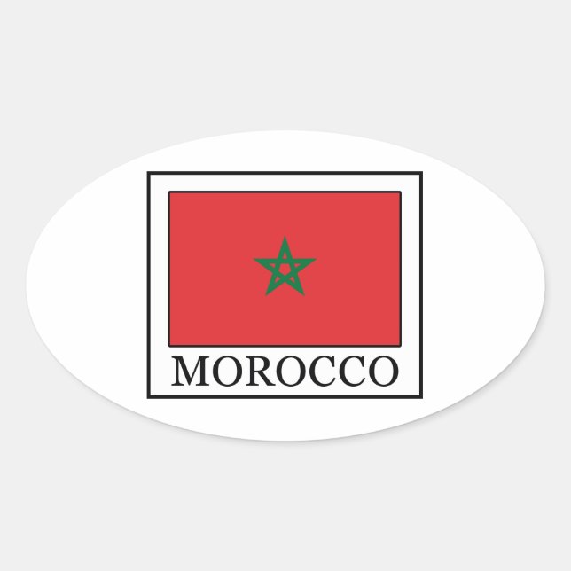Morocco Oval Sticker (Front)