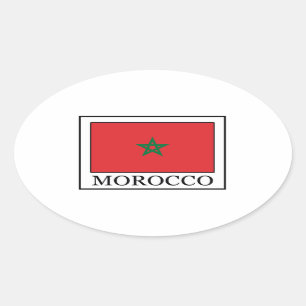 Morocco Oval Sticker