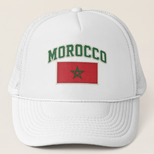 Morocco Patriotic Flag Embroidered Hat
