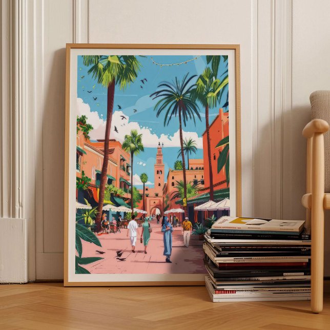 Morocco Print Morocco Illustration Moroccan Riad  (Creator Uploaded)