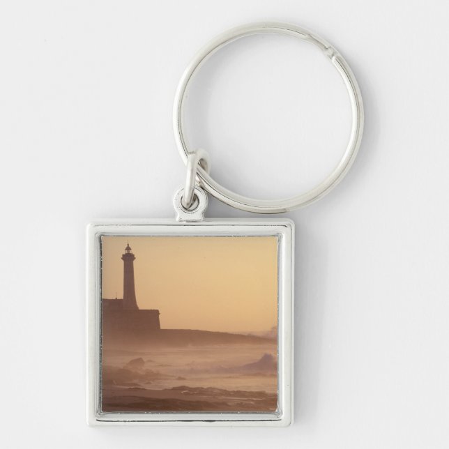 Morocco, Rabat, Lighthouse at sunset with Keychain (Front)