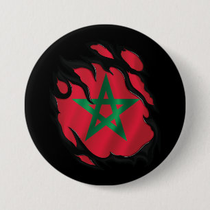 Morocco Ripped Flag Button