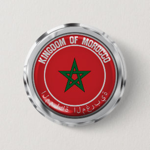 Morocco Round Emblem Button