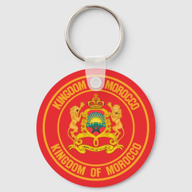 Morocco Round Emblem Keychain (Front)