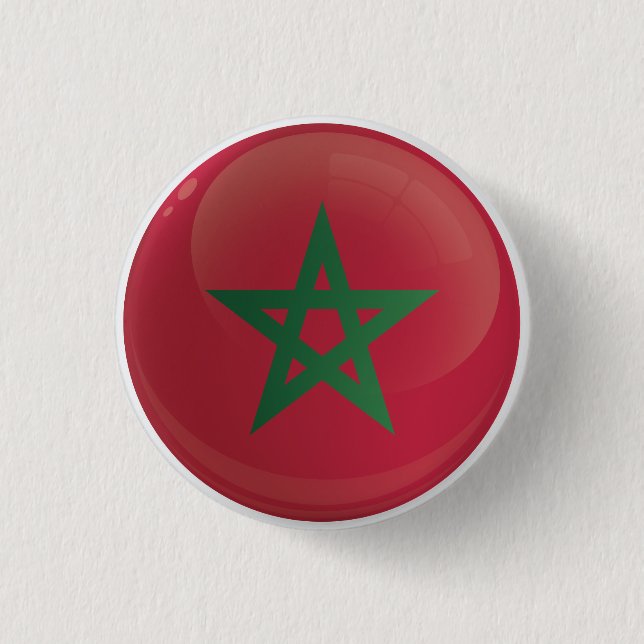 Morocco  Round Icon Flag Button (Front)