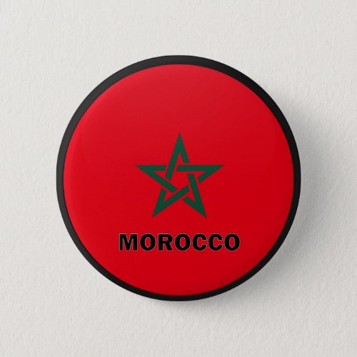 Morocco Roundel quality Flag Pinback Button