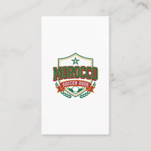 Morocco Soccer 2026 Soccer Bold Country Typography Business Card