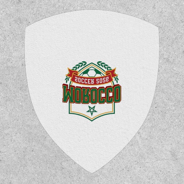 Morocco Soccer 2026 Soccer Bold Country Typography Patch (Front)
