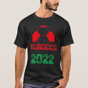 Morocco Soccer Ball Flag 2022 - Moroccan Football T-Shirt