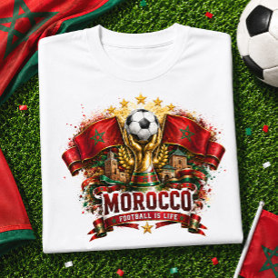 Morocco Soccer Fan Atlas Lions Football Moroccan T-Shirt