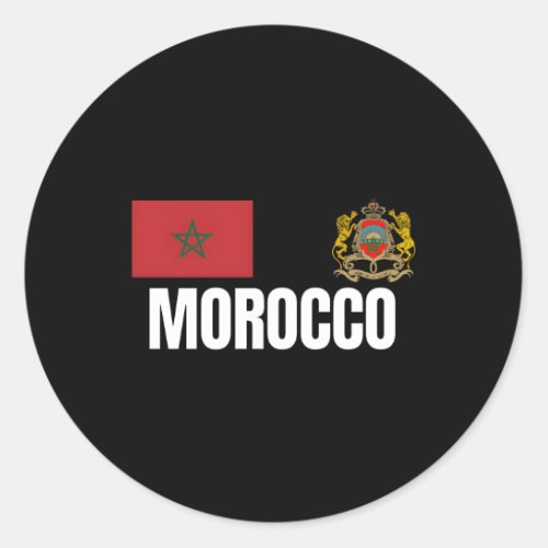 Morocco Soccer Jersey Style Football Classic Round Sticker