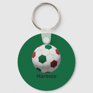 Morocco Soccer Keychain