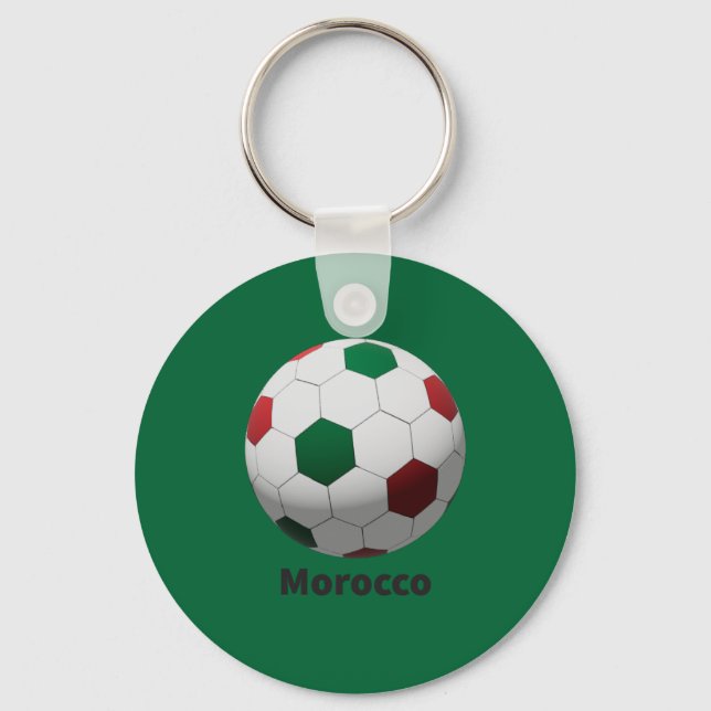 Morocco Soccer  Keychain (Front)