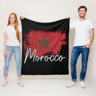 Morocco soccer lover gift Maroc Flag Morocco Moroc Fleece Blanket