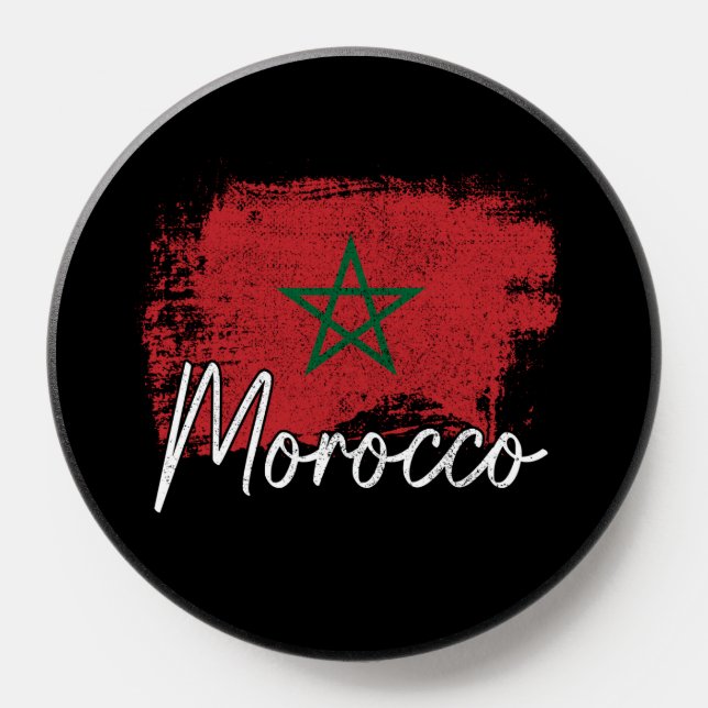 Morocco soccer lover gift Maroc Flag Morocco Moroc PopSocket (Popsocket)