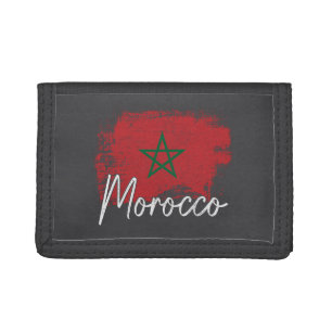 Morocco soccer lover gift Maroc Flag Morocco Moroc Tri-fold Wallet