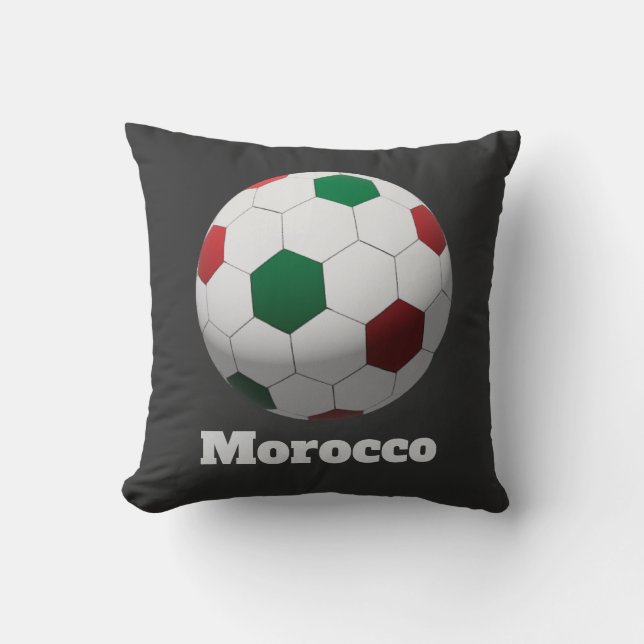 Morocco Soccer Throw Pillow (Front)