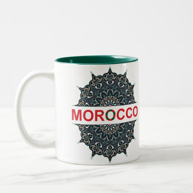 Morocco Souvenir Two-Tone Coffee Mug (Left)