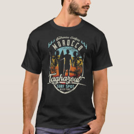 Morocco Surfing Surf Vintage Retro Surfer Taghazou T-Shirt