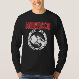 Morocco Table Tennis Moroccan Ping Pong Supporte T-Shirt