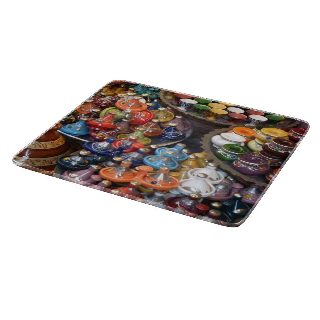 Morocco Tagine  Glass Cutting Board (Corner)