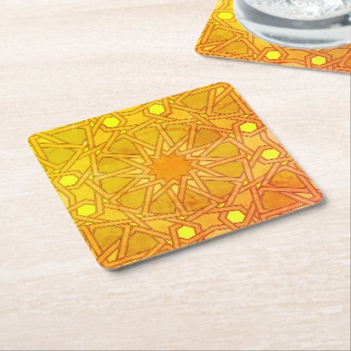 Morocco Tile Square Paper Coaster