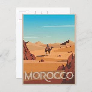 Morocco travel postcard desert camel trip gift