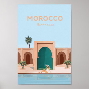 Morocco travel poster