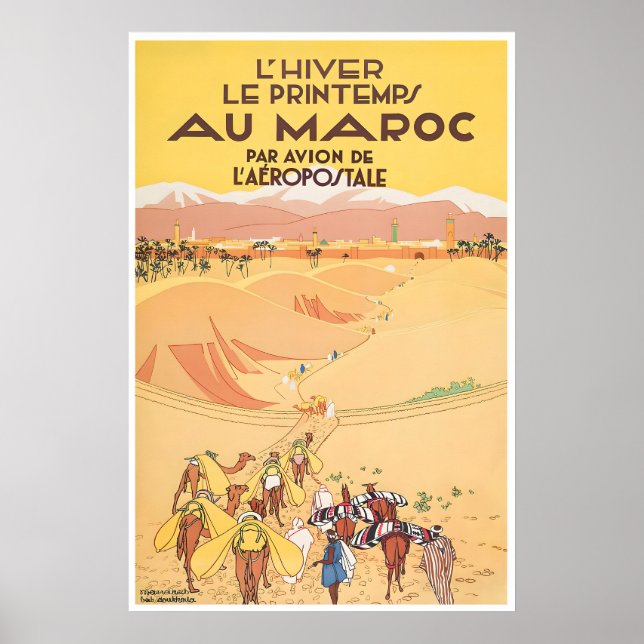Morocco Travel Poster Print Moroccan Art (XR4822)a (Front)