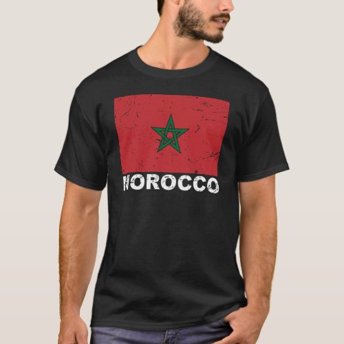 Morocco Vintage Flag T_Shirt